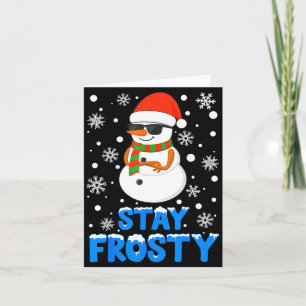 Christmas Tee Funny Frosty Xmas Cool Snowman Women Card
