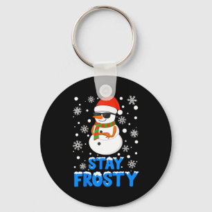 Christmas Tee Funny Frosty Xmas Cool Snowman Women Keychain