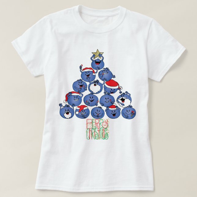 Christmas Tee Shirt "Berry Christmas" (Design Front)