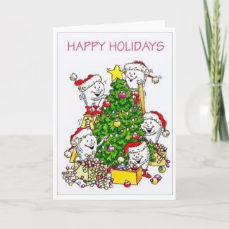 Christmas Teeth Dentist Greeting Card