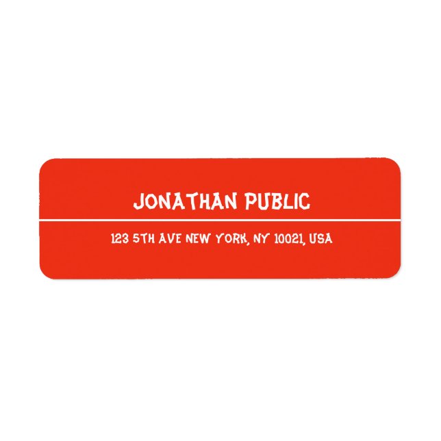 Christmas Template Handwritten Red Return Address Label (Front)