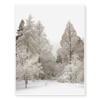 Christmas Temporary Tattoo Winter Forest Skin Art