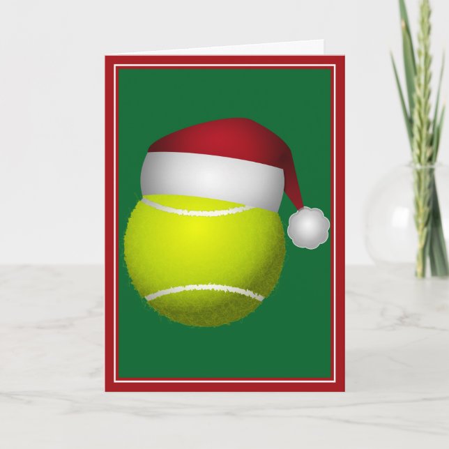 Christmas Tennis Ball Holiday Card (Front)