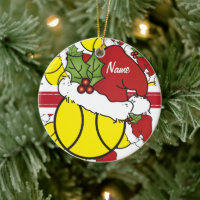 Christmas Tennis Ball | Personalize Ceramic Ornament