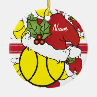 Christmas Tennis Ball | Personalize Ceramic Ornament