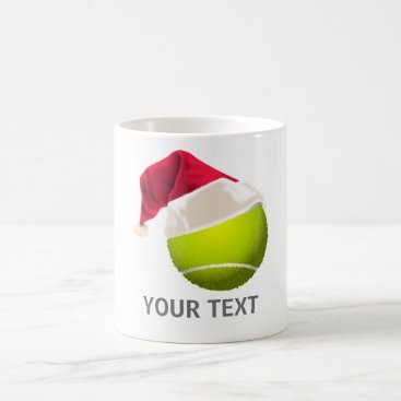 Christmas Tennis Ball Santa Hat Coffee Mug