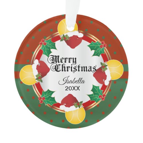 Christmas Tennis Design | DIY Name Ornament