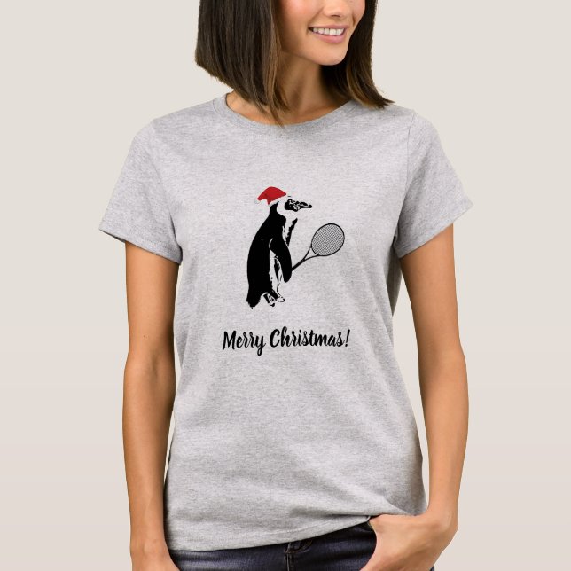 Christmas Tennis Penguin Women's T-Shirt (Front)