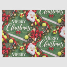 Christmas Tennis Player Holiday Sports Design