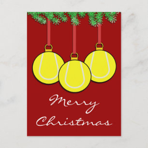 Christmas Tennis Postcard