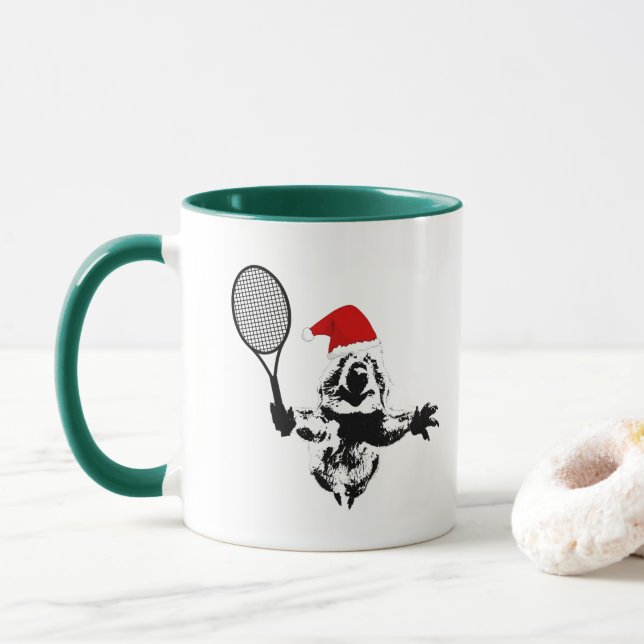 Christmas Tennis Quokka Mug (With Donut)