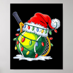 Christmas Tennis Santa Xmas Squad Tennis Lover Men Poster