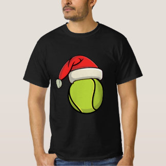 Christmas tennis with santa hat T-Shirt
