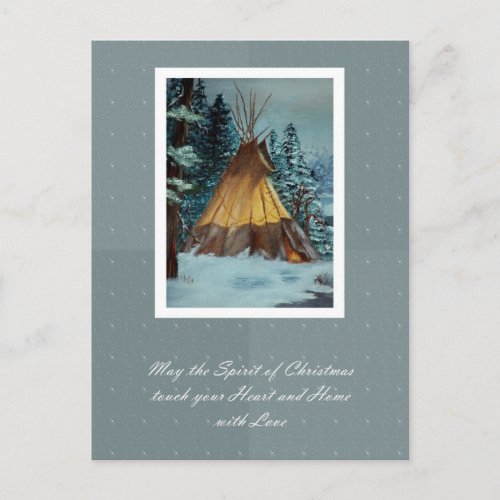 Christmas Tepee Postcard  Christmas Tipi Postcard