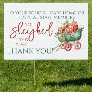 Christmas Thank You Appreciation Hospital School Sign