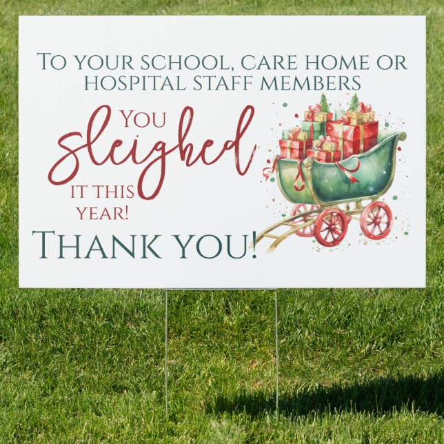Christmas Thank You Appreciation Hospital School Sign (Insitu)
