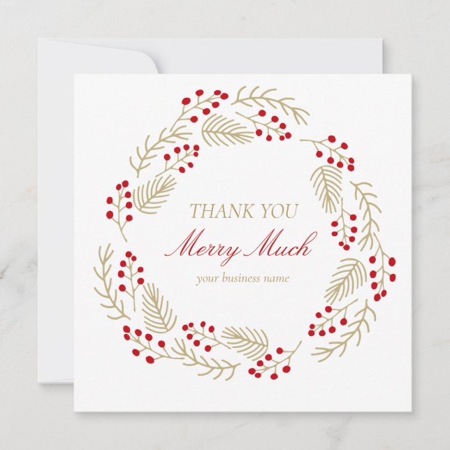 Christmas Thank You Business Card (Front)