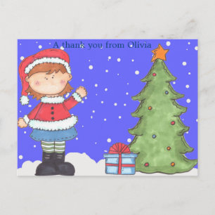 Christmas Thank You Can be personalized Postcard