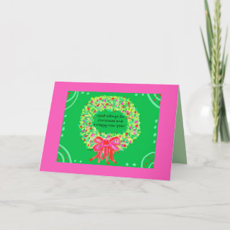 Christmas thank you card