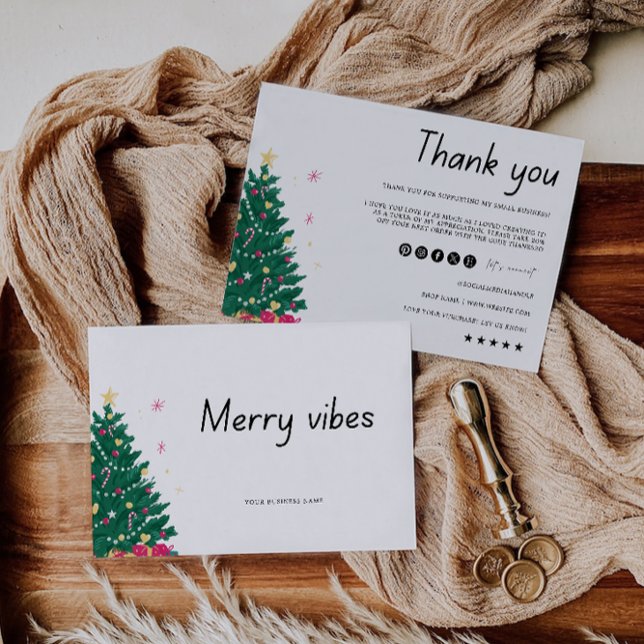 Christmas Thank You Card Small Business (Christmas Thank You Card Small Business)