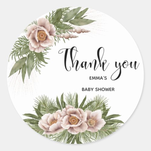 Christmas Thank you  Classic Round Sticker