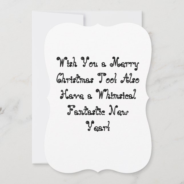 Christmas Thank You Flat Card (Back)