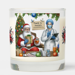 Christmas thank you for doctors scented candle