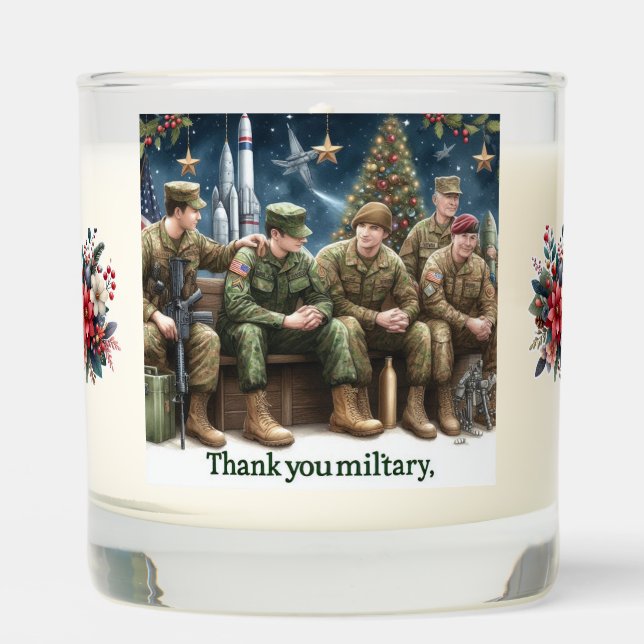 Christmas thank you for nurses scented candle (Front)