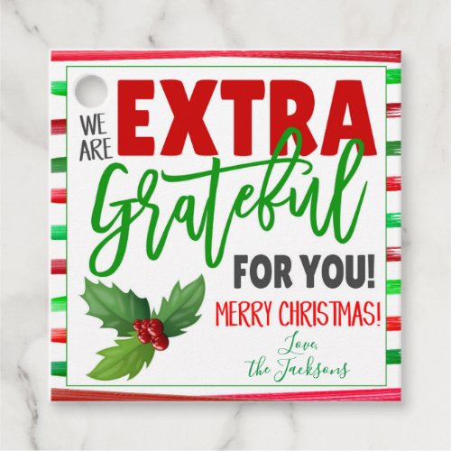 Christmas Thank You Gift Tag