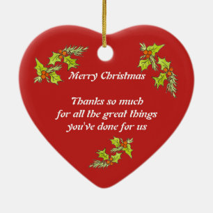 Christmas Thank You Ornament