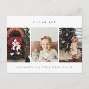 Christmas thank you photo post card