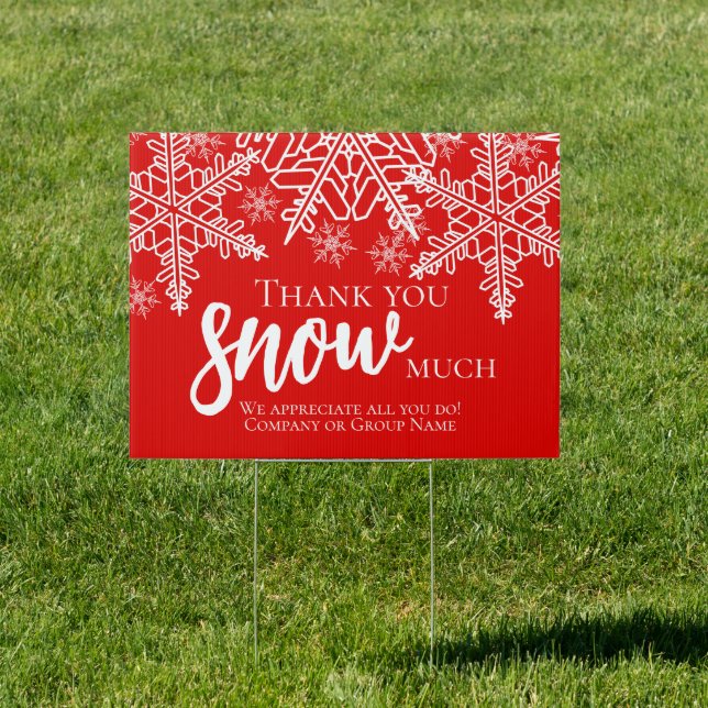 Christmas Thank You Snow Much Sign (Insitu)