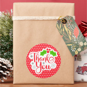 Christmas Thank You Sticker