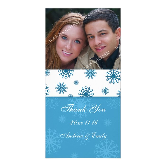 Christmas Thank You Wedding Photo Cards