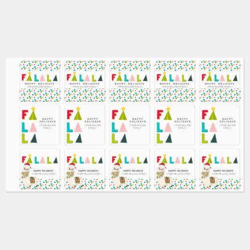 CHRISTMAS THANKS modern typography FALALA Labels