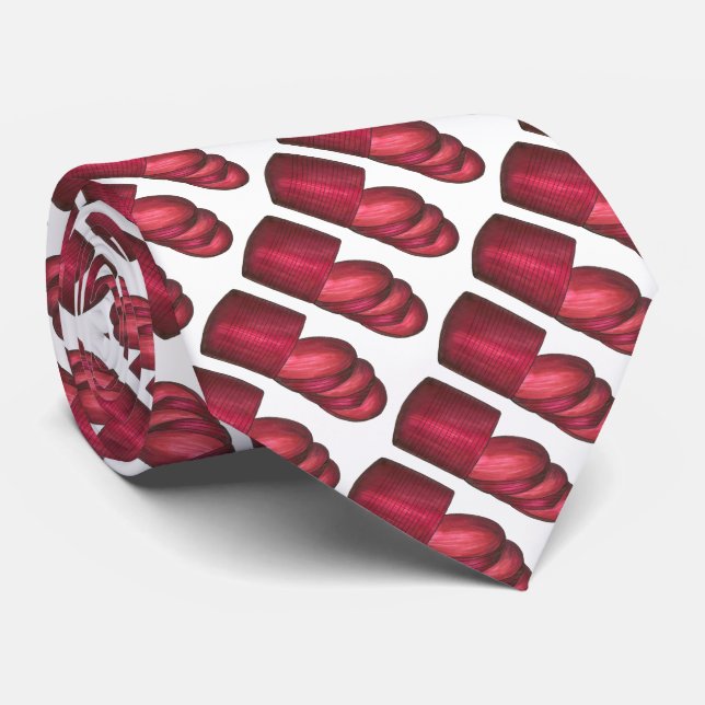 Christmas Thanksgiving Canned Cranberry Sauce Food Tie (Rolled)