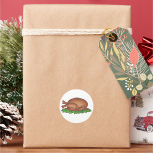 Christmas Thanksgiving Dinner Turkey Day Bird Classic Round Sticker