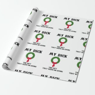 Christmas the gift holiday xmas funny humor wrapping paper
