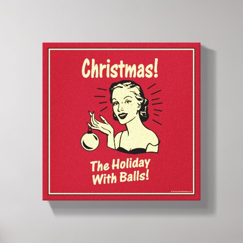 Christmas The Holiday With Balls Canvas Print
