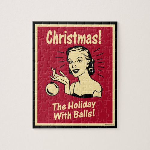 Christmas The Holiday With Balls Jigsaw Puzzle