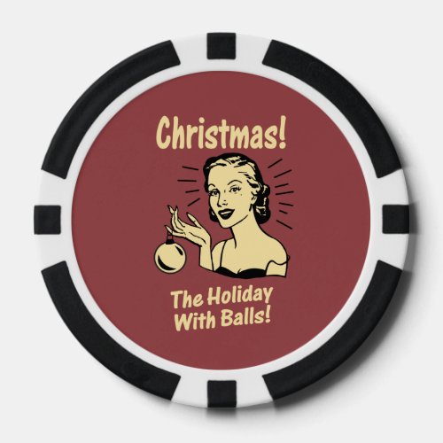 Christmas The Holiday With Balls Poker Chips