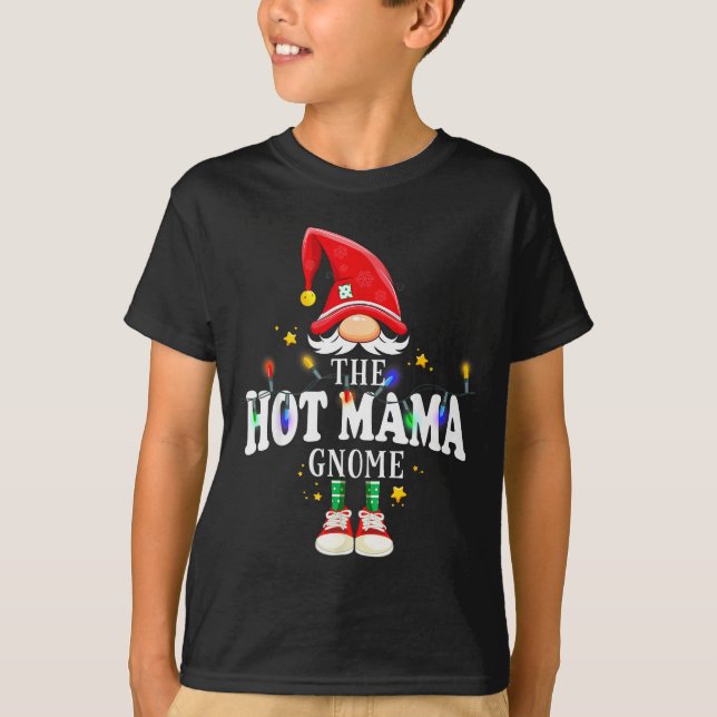 Christmas The Hot Mama Gnome X-mas Matching Pjs  T-Shirt (Front)