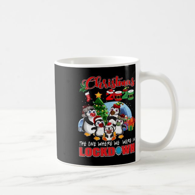 Christmas The One Where We Were In Lockdown Pengui Coffee Mug (Right)