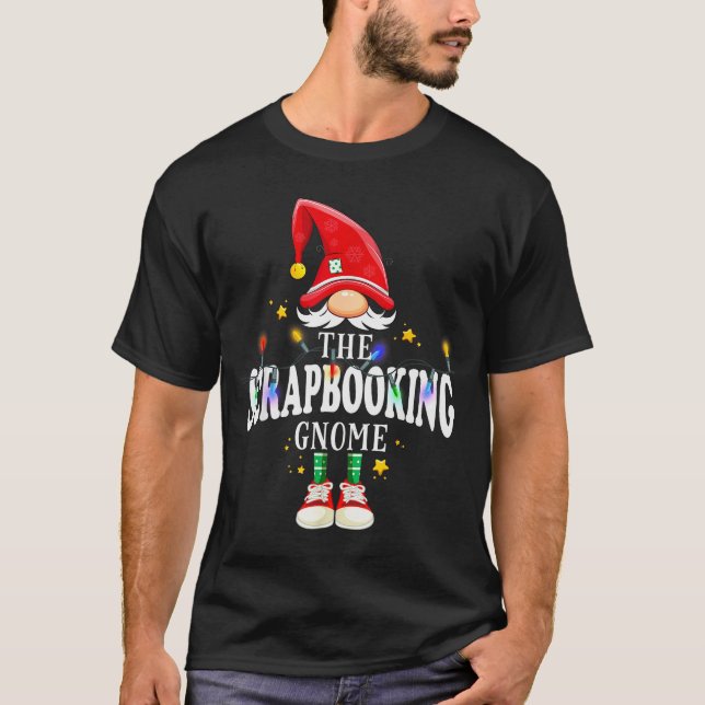 Christmas The Scrapbooking Gnome X-mas Matching Pj T-Shirt (Front)