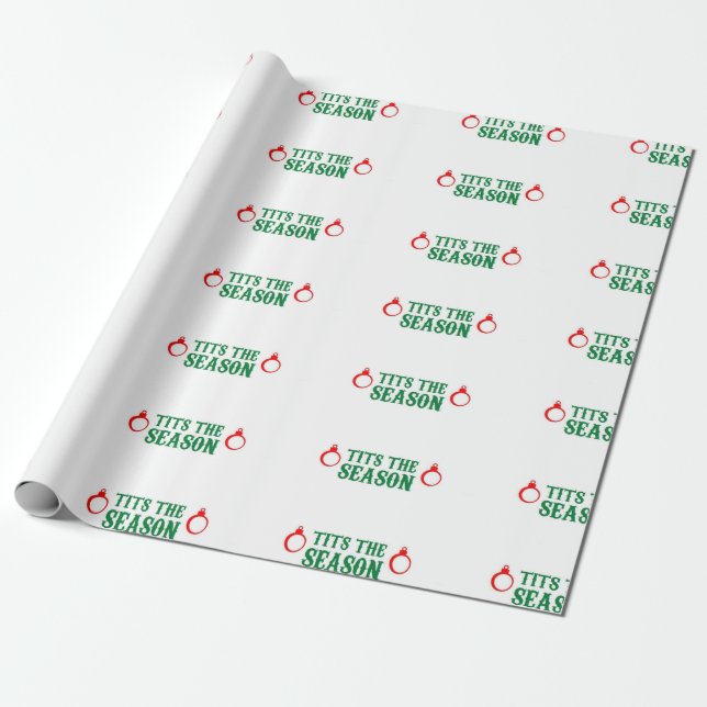 Christmas the season funny holiday wrapping paper (Unrolled)