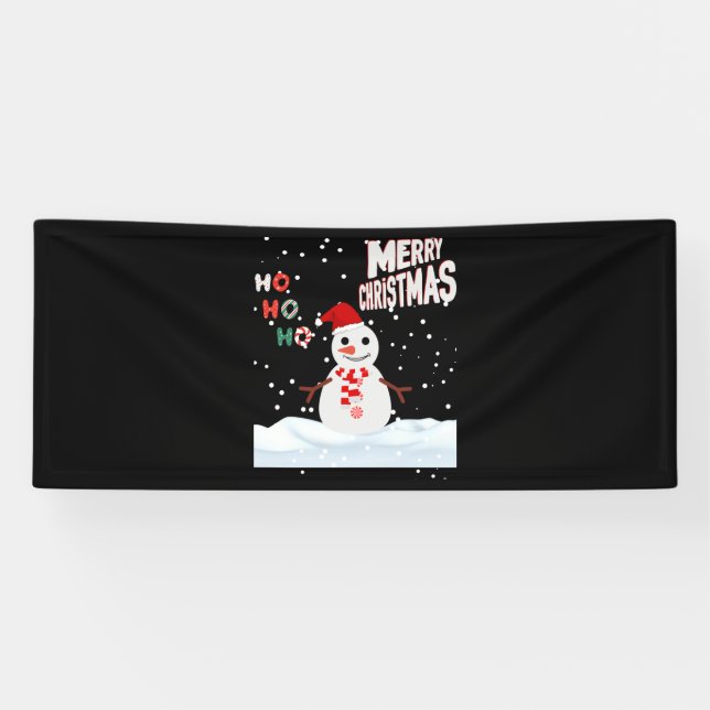 Christmas The Snowman 2.5x6 Vinyl Banner (Horizontal)
