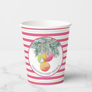 Christmas Theme Baby Shower Paper Cups