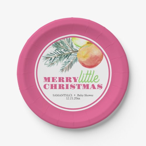 Christmas Theme Baby Shower Paper Plates