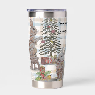 Christmas Theme Boganhues Print Insulated Tumbler