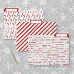 Christmas Theme Candy Cane, Santa Claus File Folder<br><div class="desc">Add a dash of holiday cheer to your workspace with this set of Christmas-themed file folders! Featuring three unique red-and-white designs—classic candy canes, diagonal peppermint stripes, and festive Santa Claus typography—these folders make organizing joyful and bright. Perfect for holiday budgeting, December lesson plans, seasonal event planning, or just sprucing up...</div>